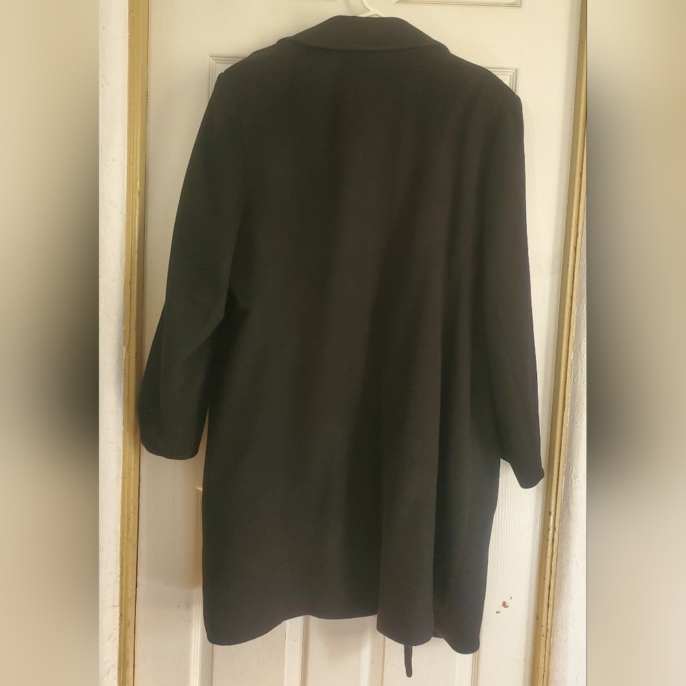 Elegant L.L.Collezioni Italia Black 100% Cashemere Women's Coat, Size 22W - Picture 7 of 8